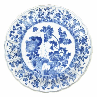 Lot 182 - Chinese Blue and White Porcelain Kraak Style...