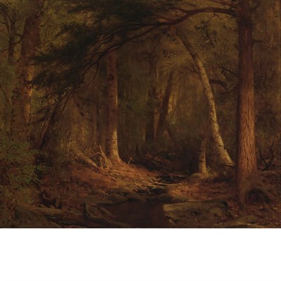 Lot 36 - Jervis McEntee American, 1828-1891 Forest...