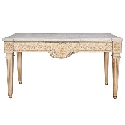 Lot 444 - Italian Neoclassical Painted and Parcel Gilt...