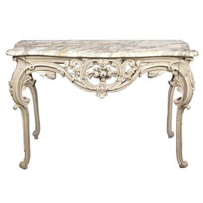 Lot 581 - Louis XV Style Painted Console The...