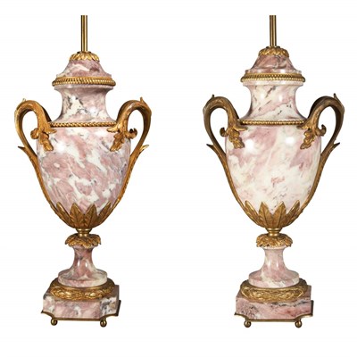 Lot 550 - Pair of Louis XVI Style Gilt-Bronze Mounted...