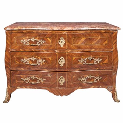 Lot 381 - Louis XV Gilt-Bronze Mounted Tulipwood Commode...