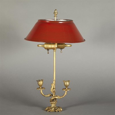 Lot 327 - Gilt-Bronze Bouillotte Lamp The dark...