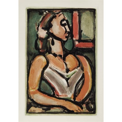 Lot 135 - Georges Rouault FEMME FIERE (C/R. 275) Color...