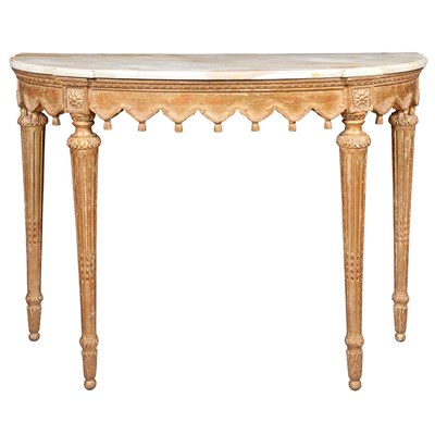 Lot 207 - Neoclassical Style Gilt-Wood Console The...