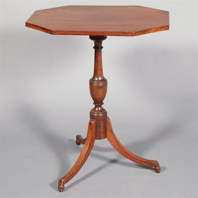 Lot 219 - Federal Mahogany Tilt-Top Tripod Stand 19th...