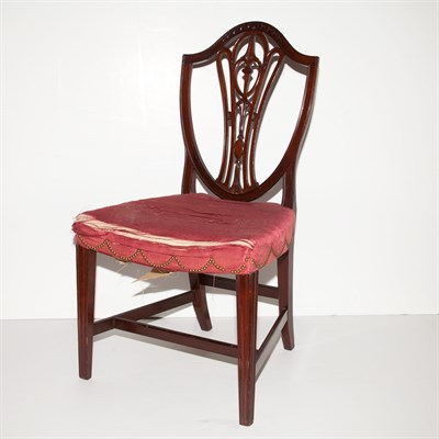 Lot 383 - Pair of George III Mahogany Shield Back Side...