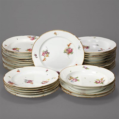 Lot 127 - Assembled Meissen Porcelain Partial Dinner...