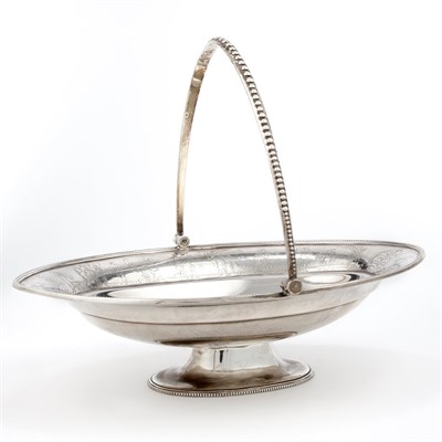 Lot 287 - Victorian Sterling Silver Swing Handle Basket...