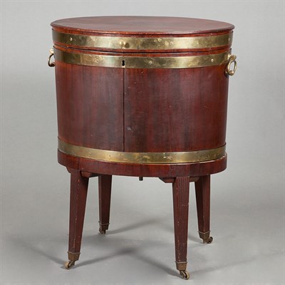 Lot 335 - George III Brass Bound Mahogany Cellaret on...