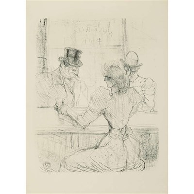 Lot 154 - Henri de Toulouse-Lautrec AU BAR PICTON (D....