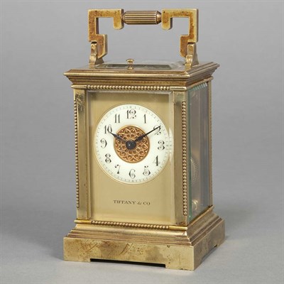 Lot 425 - Gilt-Metal Repeating Carriage Clock Retailed...