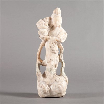 Lot 393 - Chinese Marble Figure of a Maiden Republic...