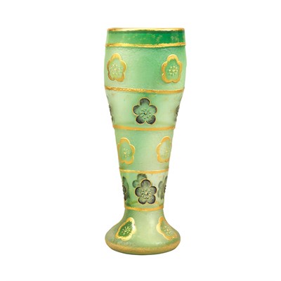 Lot 452 - Daum Acid Etched, Gilt and Patinated-Glass...