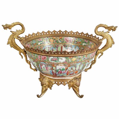 Lot 335 - Chinese Gilt-Bronze Mounted Famille Rose...