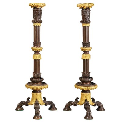 Lot 206 - Pair of Restauration Style Gilt and...