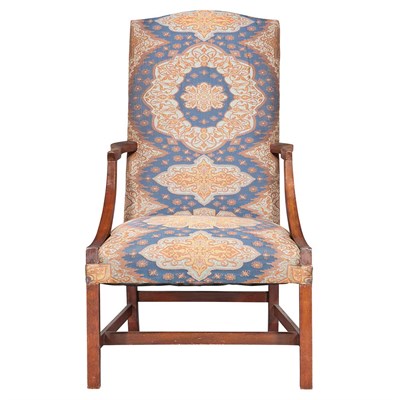Lot 239 - Federal Mahogany Lolling Chair New England,...