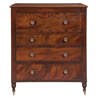Lot 206 - Federal Mahogany Chest of Drawers Probably New...