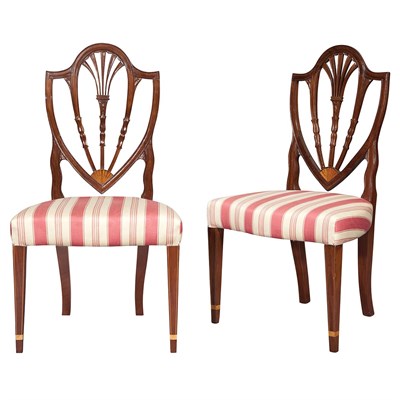Lot 170 - Pair of Federal Carved and Inlaid Mahogany...