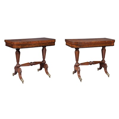 Lot 260 - Pair of Classical Rosewood Banded and Brass...