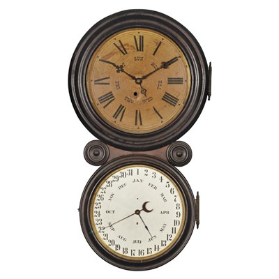 Lot 372 - Waterbury Calendar Clock Late 19th century...