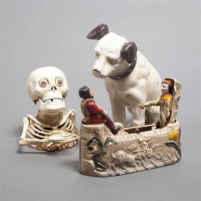 Lot 288 - Group of Painted Cast Iron Toys; Together with...