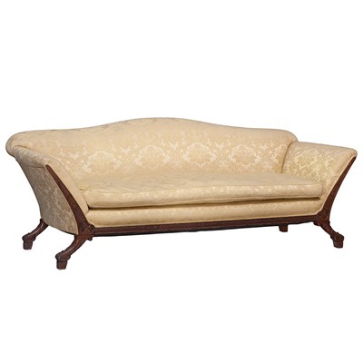 Lot 177 - Colonial George III Style Hardwood Camel Back...