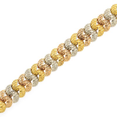 Lot 708 - Tricolor Gold Bracelet