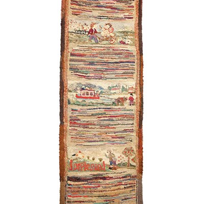 Lot 402 - Hand Hooked Stair Runner Illinois, circa 1894...