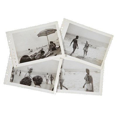 Lot 108 - MONROE, MARILYN Group of four snapshots of...