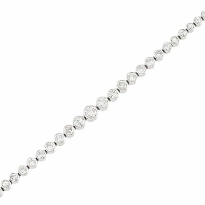 Lot 428 - Platinum and Diamond Bracelet