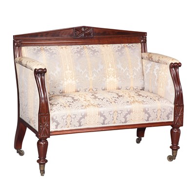 Lot 267 - Classical Mahogany Settee Length 41 inches.
