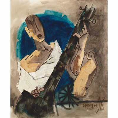 Lot 194 - Maqbool Fida Husain Indian, 1915-2011 Untitled,...