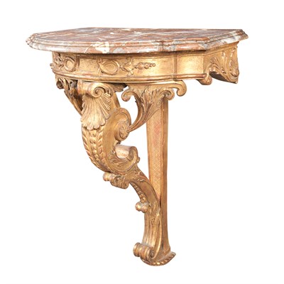 Lot 436 - Regence Style Gilt-Wood Console The liver...