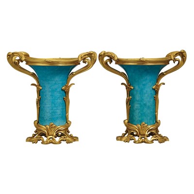 Lot 272 - Pair of Louis XV Style Gilt-Bronze Mounted...