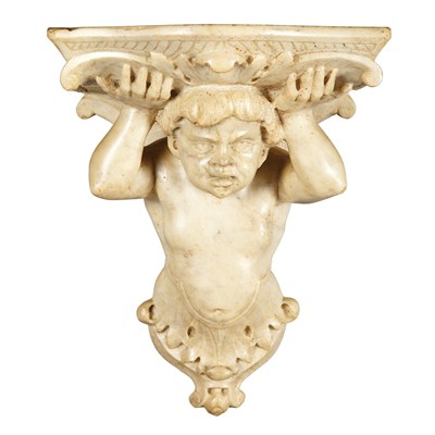 Lot 298 - Pair of French Marble Wall Brackets 18th...