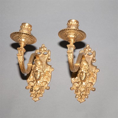 Lot 367 - Pair of Louis XIV Style Gilt-Bronze Single...