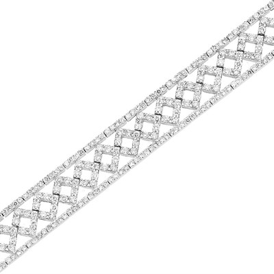 Lot 66 - White Gold and Diamond Bracelet