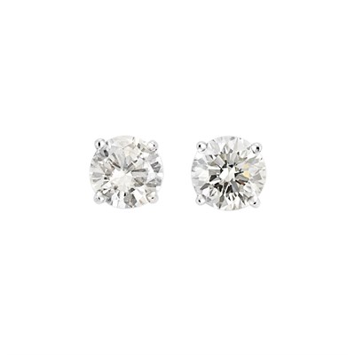 Lot 497 - Pair of Diamond Stud Earrings
