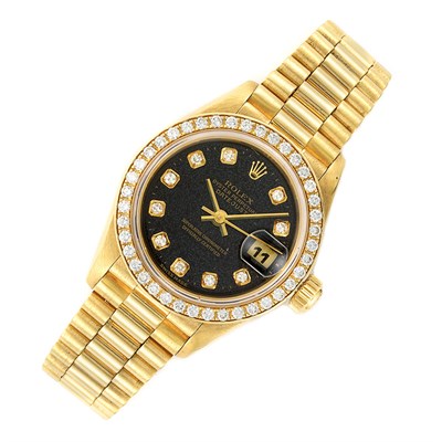 Lot 551 - Lady's Gold and Diamond Wristwatch, Rolex