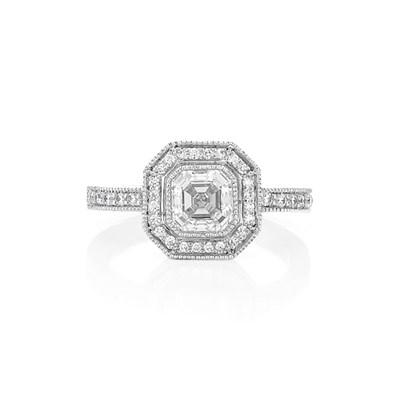 Lot 67 - Platinum and Diamond Ring