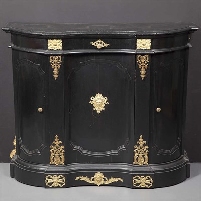 Lot 473 - Continental Gilt-Bronze Mounted Ebonized Side...