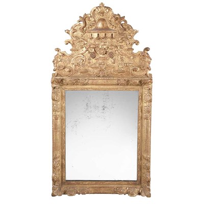 Lot 474 - Regence Style Gilt-Wood Mirror The rectangular...
