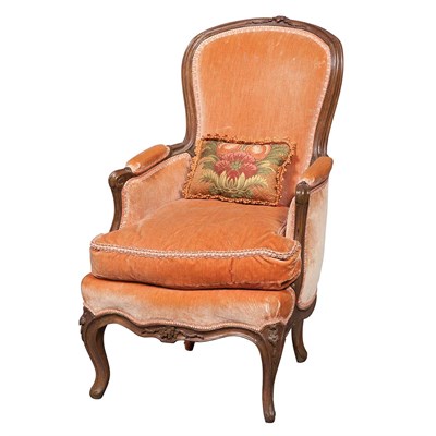 Lot 443 - Louis XV Beechwood Miniature Bergere 18th/19th...