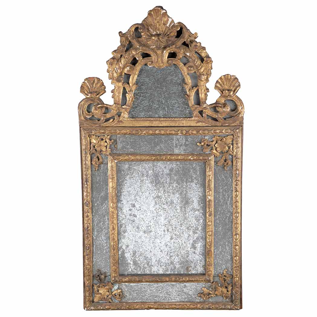 Lot 226 - Regence Gilt-Wood Mirror Circa 1730 Surmounted...