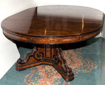 Lot 220 - Victorian Rosewood Dining Table With two...