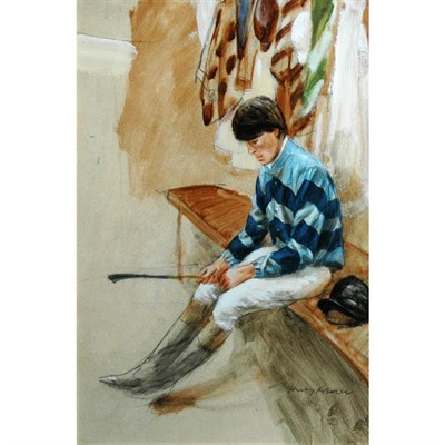 Lot 64 - Henry Koehler American, b. 1927 Pensive Jockey,...