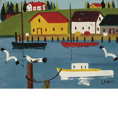 Lot 397 - Maud Lewis Canadian, 1903-1970 Harbored Boats...
