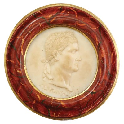 Lot 365 - Italian Marble Roundel Profile of...