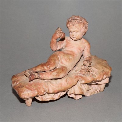 Lot 369 - French Terra Cotta Figure Of a recumbent...